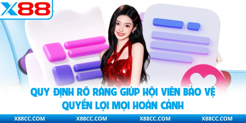 Điều Khoản Điều Kiện - Cơ Sở Ràng Buộc Giữa Hội Viên Và X88 1 Quy định rõ ràng giúp hội viên bảo vệ quyền lợi mọi hoàn cảnh